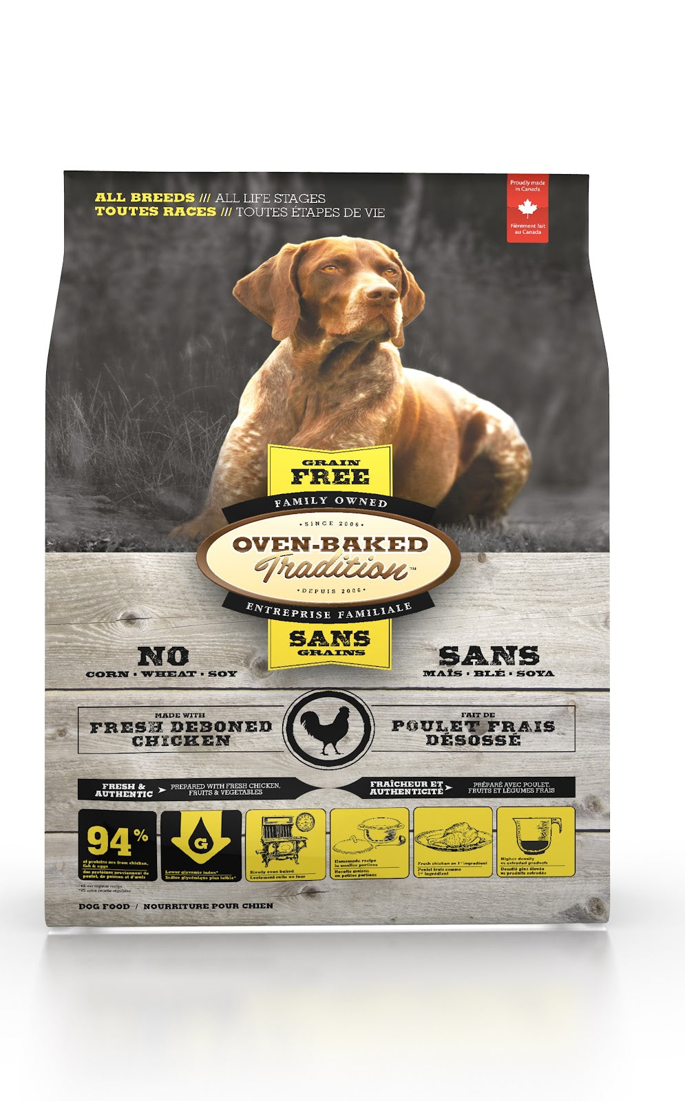 Nourriture sèche sans grains pour chien