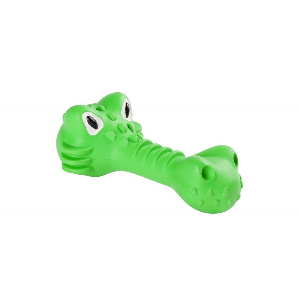 Crocodile à couinements en caoutchouc - jouet pour chien