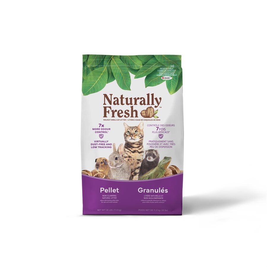 Litière en granules de coquilles de noix pour chats et petits animaux 11,8 kg - litière pour chat