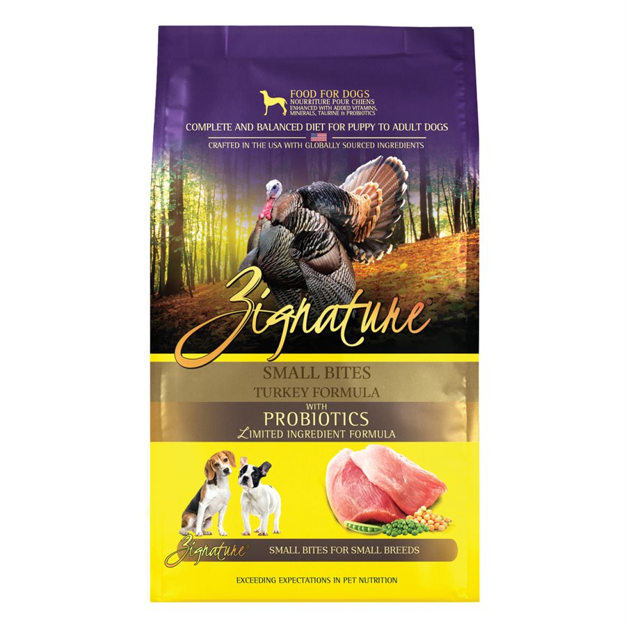 Nourriture ingrédients limités sans céréales petites bouchées à la dinde pour chien - Zignature