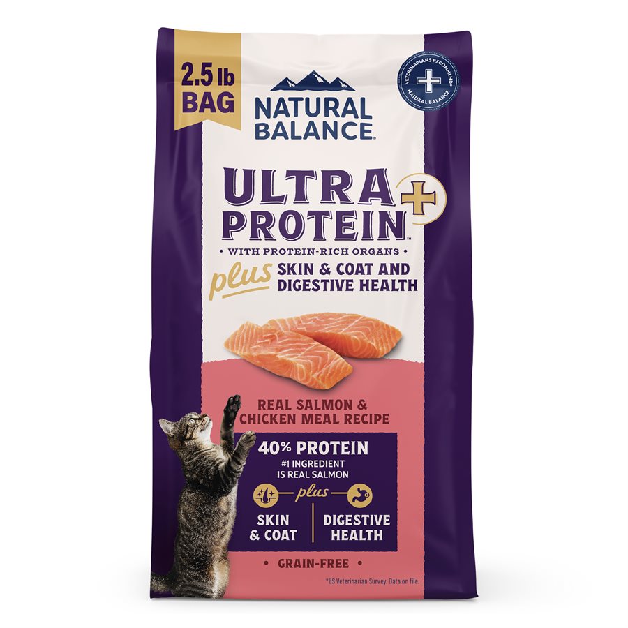 Nourriture Ultra Protein Plus peau, pelage et digestion au saumon et farine de poulet pour chat - Natural Balance