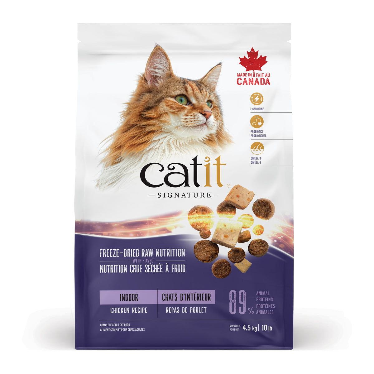 Nourriture Signature avec cru séché à froid au poulet pour chat d'intérieur - Catit