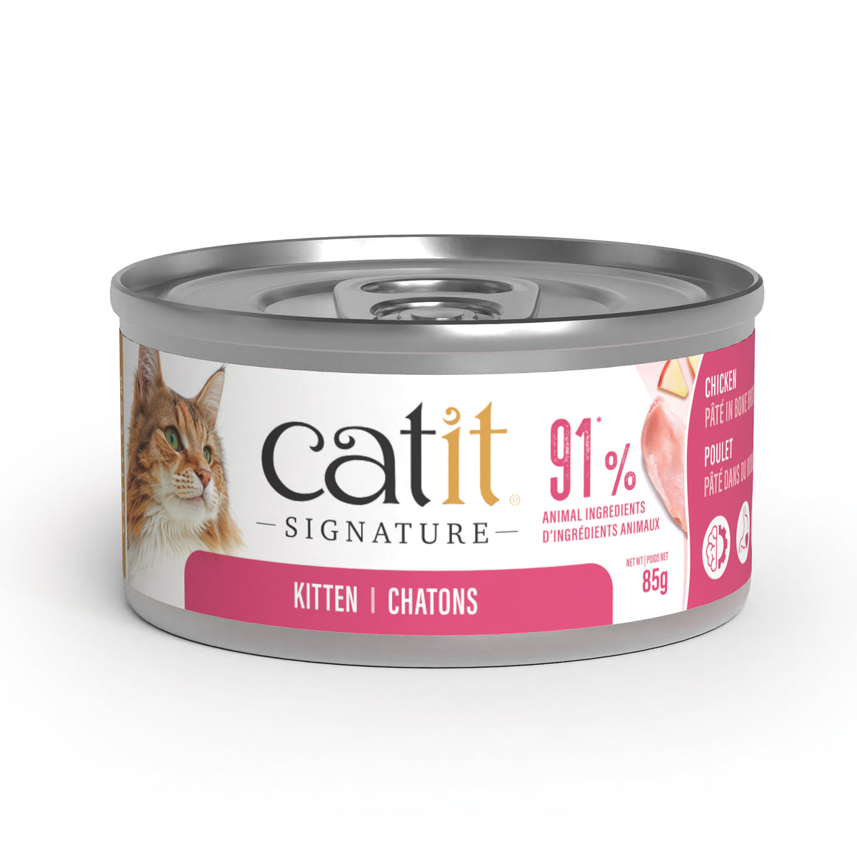 Pâté Signature au poulet dans du bouillon d'os pour chaton - Catit