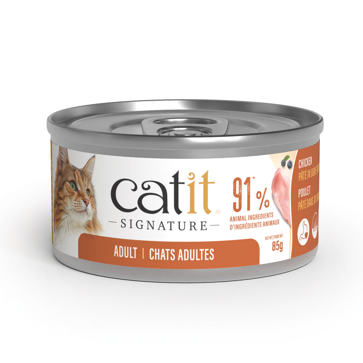 Pâté Signature au poulet dans du bouillon d'os pour chats adultes