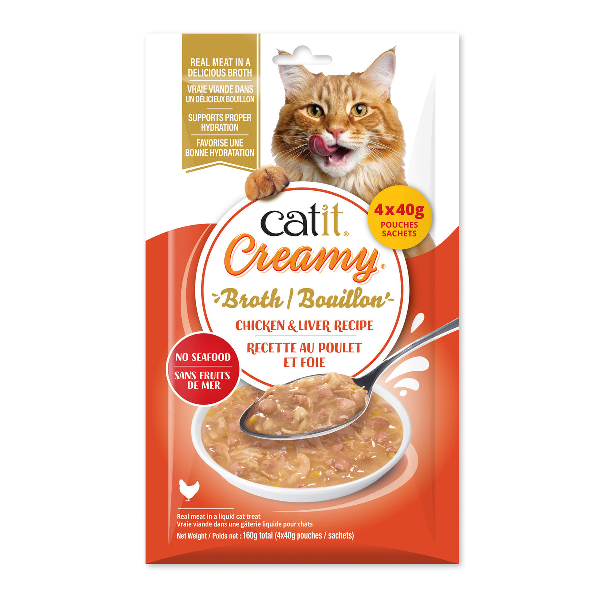 Bouillon Creamy pour chats (paquet de 4)