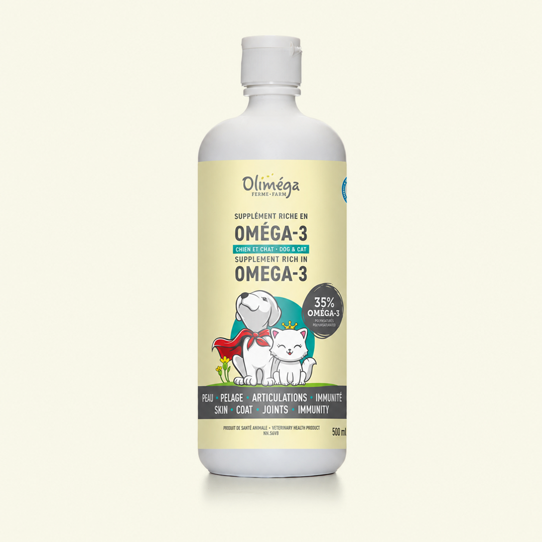 Huile de cameline pour chiens et chats Olimega