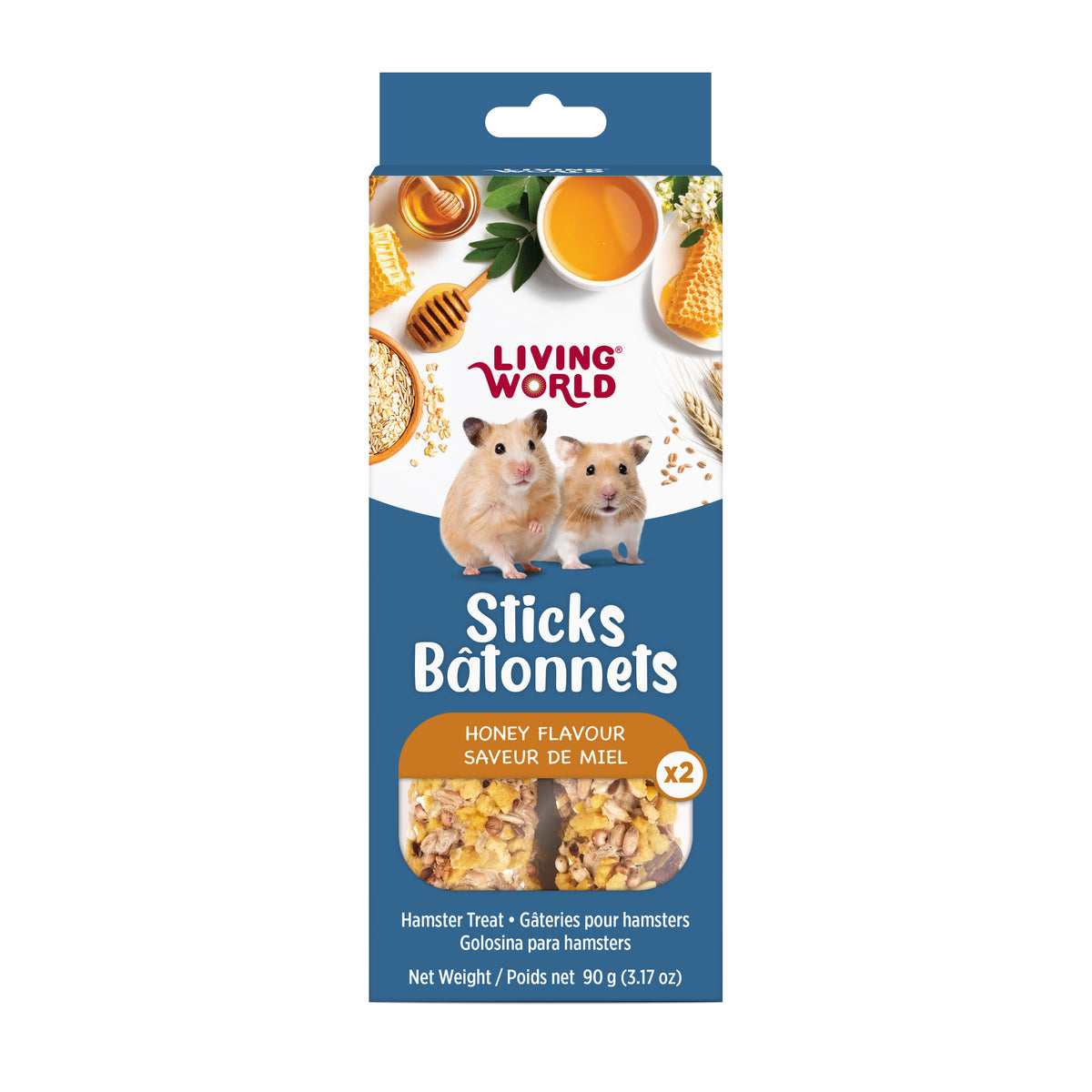 Bâtonnets de gâterie pour hamsters 90 g (paquet de 2)