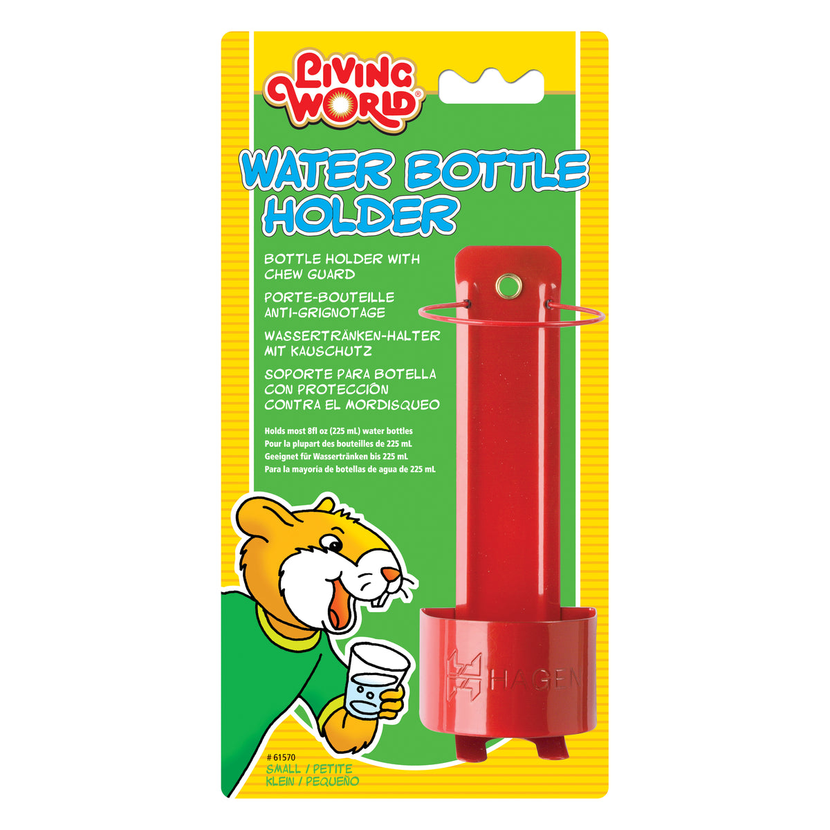 Support en métal pour bouteille à eau, petit, rouge