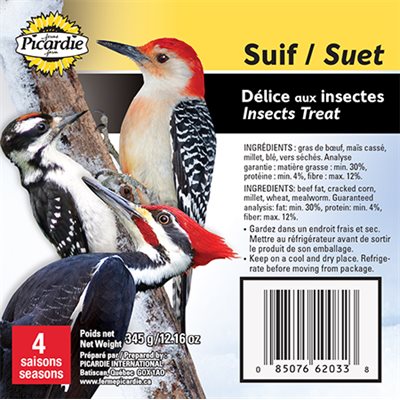 Pain de suif aux insectes pour oiseau sauvage 311 g