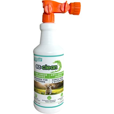 Anti-odeurs pour jardin avec embout pour boyau EZ-Clean - nettoyant pour animaux