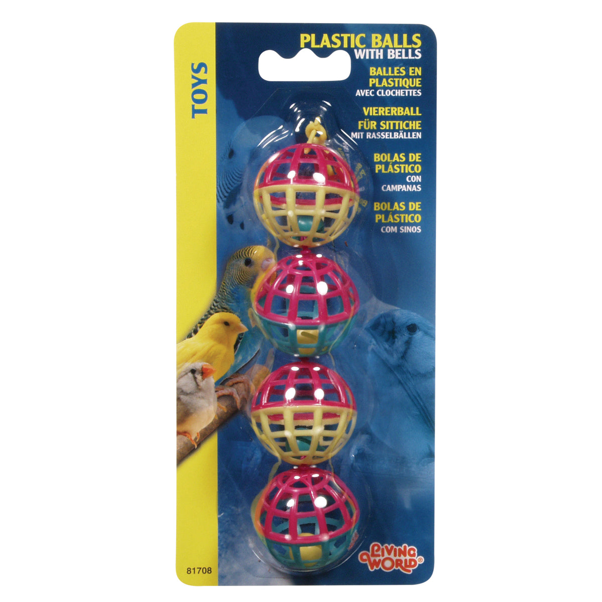 Balles en plastique pour oiseau
