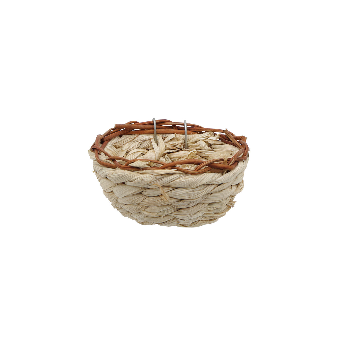 Nid rond en feuilles de maïs pour serins, 11 x 6 cm