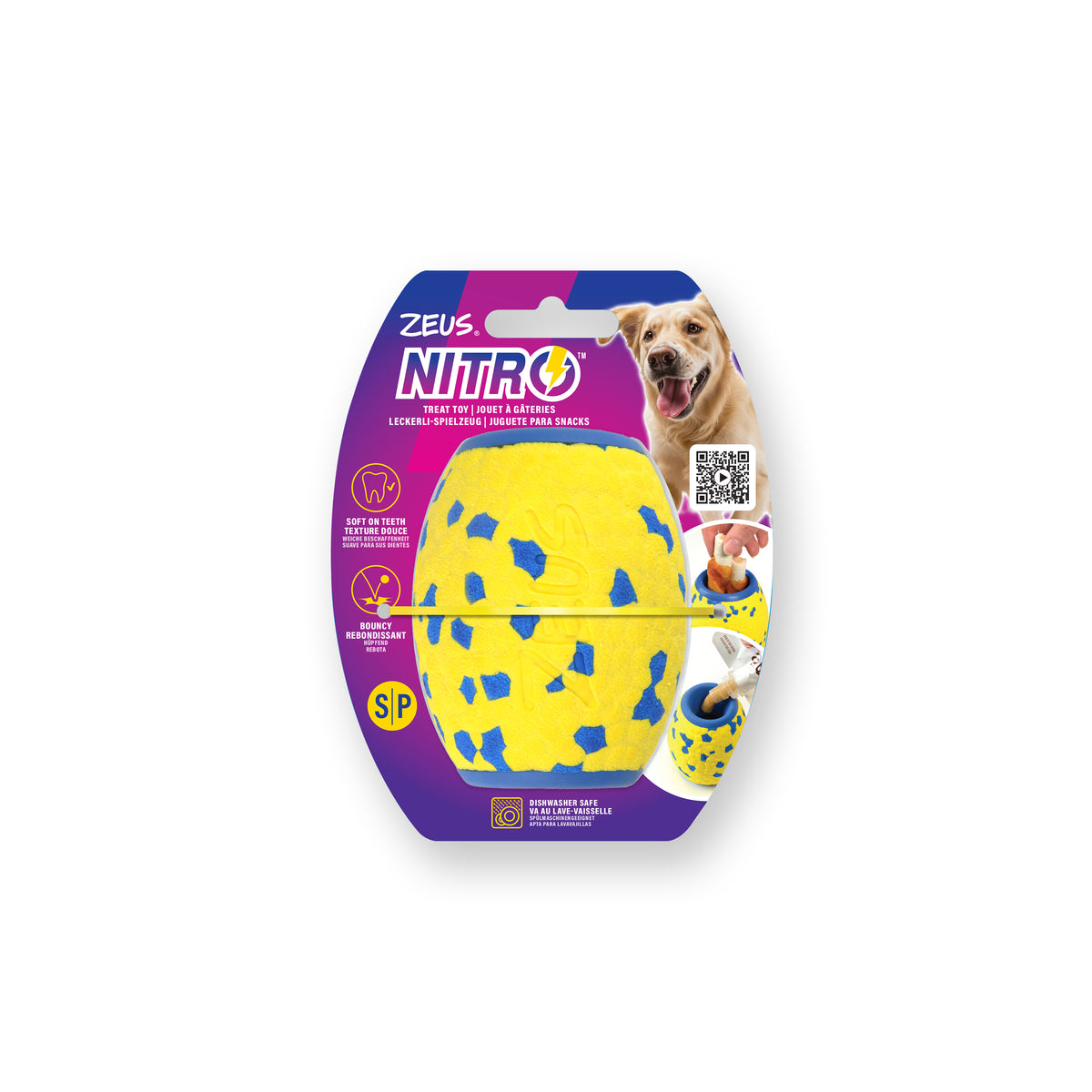 Jouet à gâteries Nitro, balle de rugby