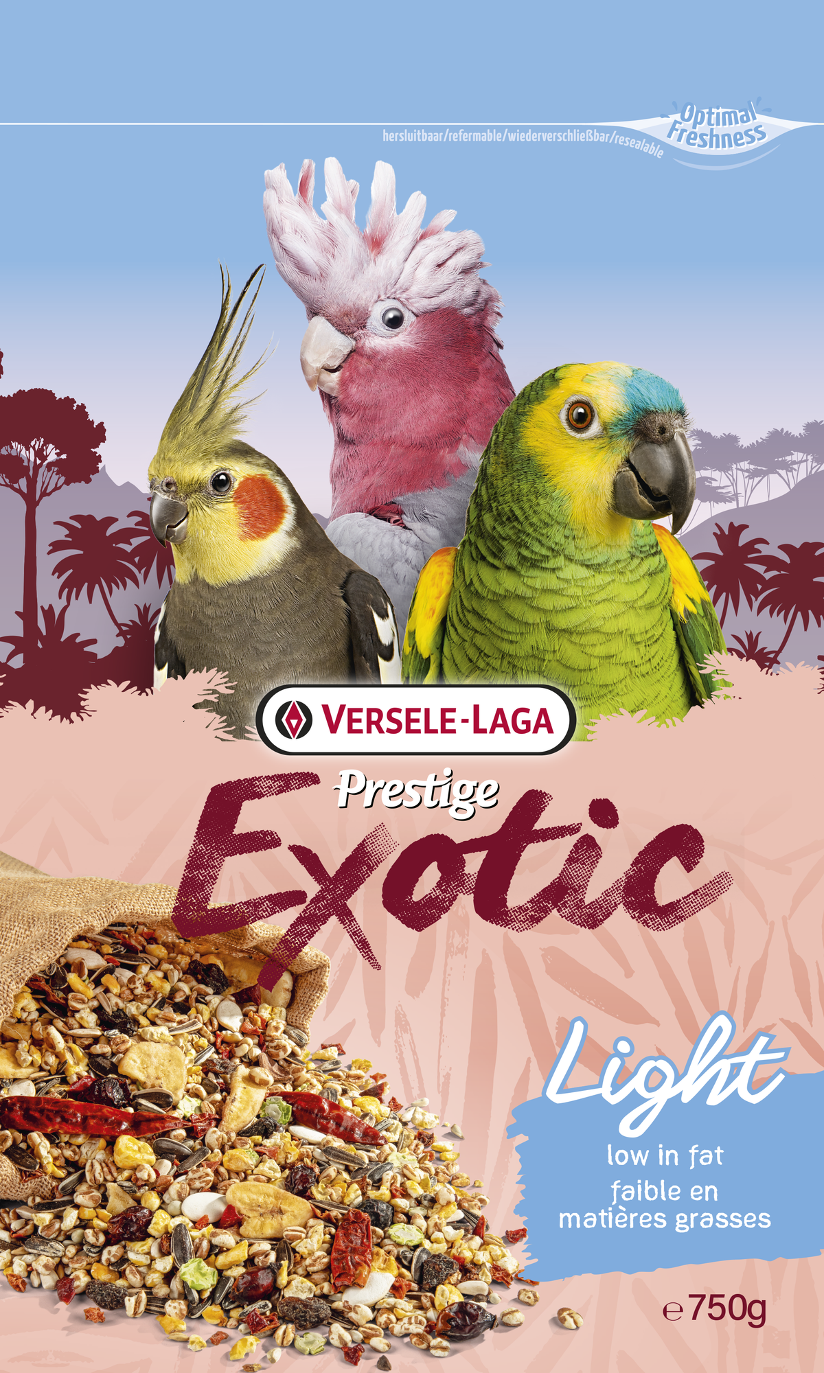 Exotic perroquets - nourriture pour oiseaux