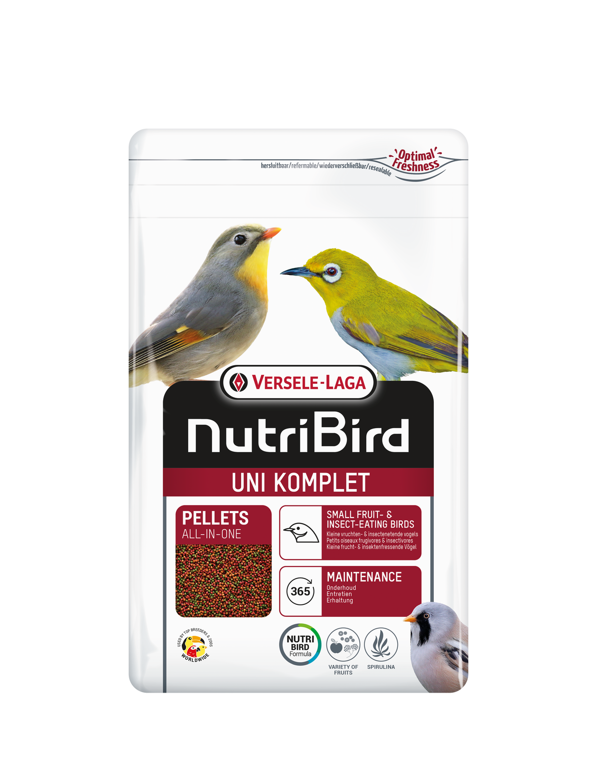 Nourriture Uni Komplet en granulés pour oiseau 1 kg