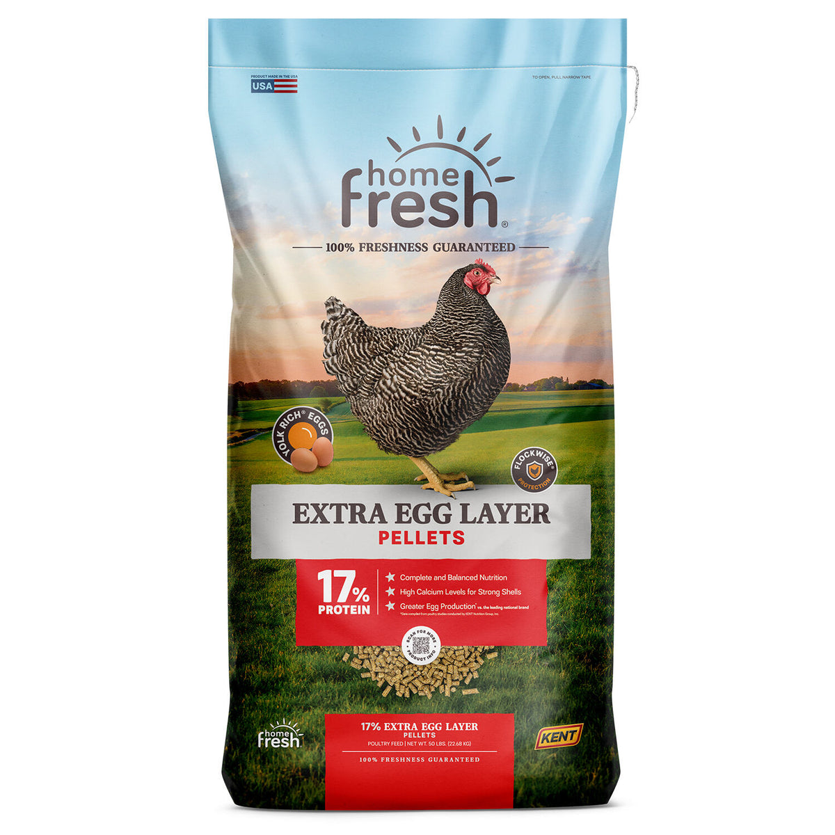 Moulée HomeFresh ponte en cubes pour volaille 22,68 kg