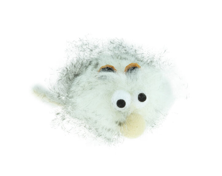 Monstre poilu blanc à l'herbe à chat 6,25 po