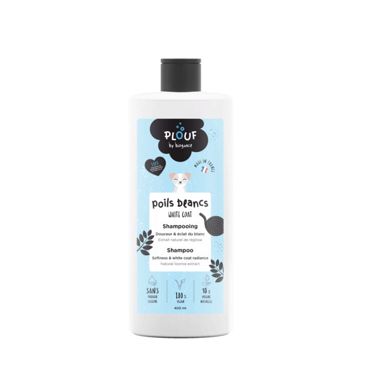 Shampoing pour poils blancs Plouf pour chien