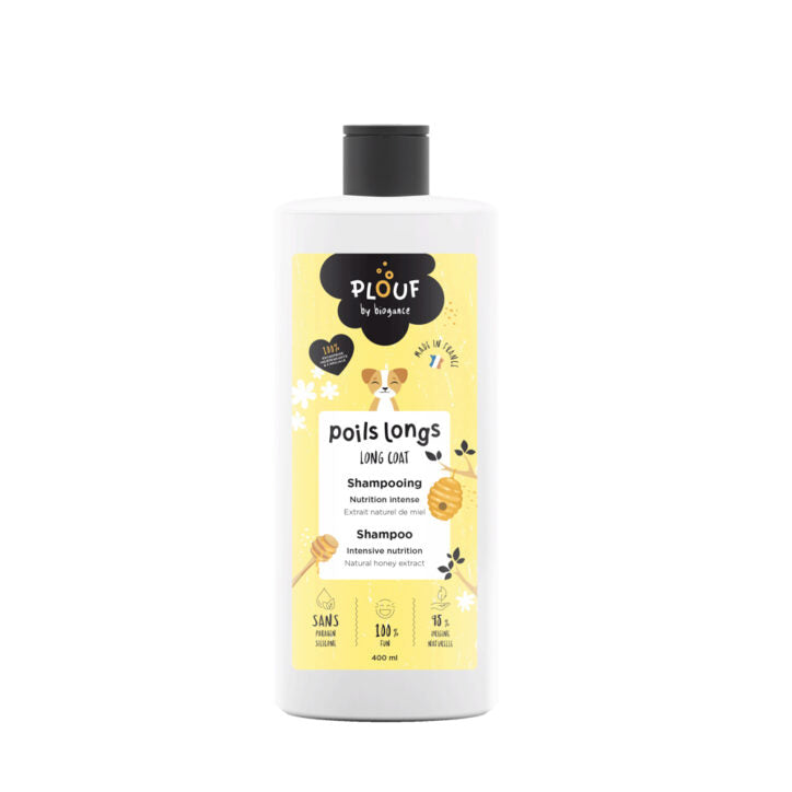 Shampoing pour poils longs Plouf pour chien 400 ml
