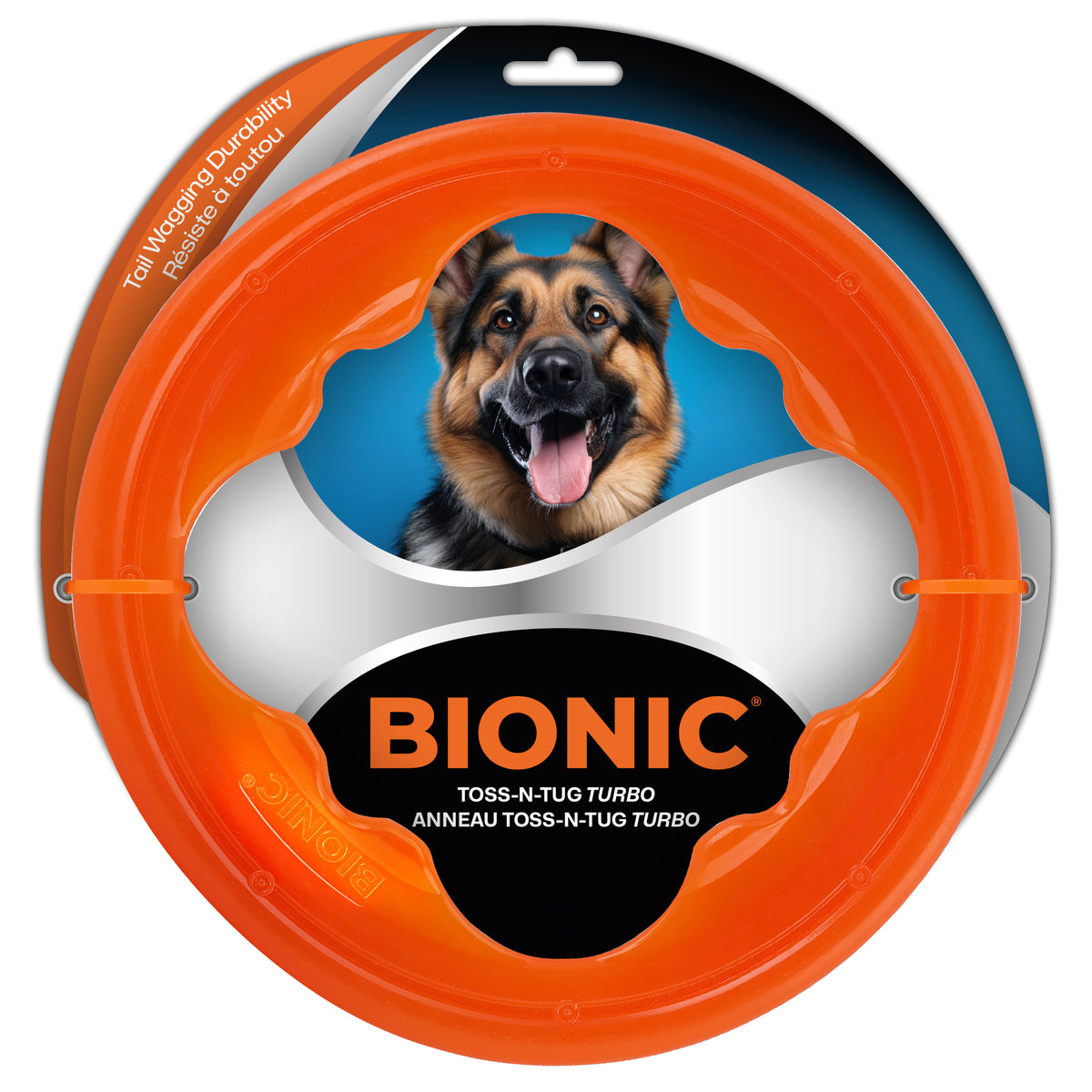Anneau Toss-N-Tug Turbo pour chiens, 23 cm