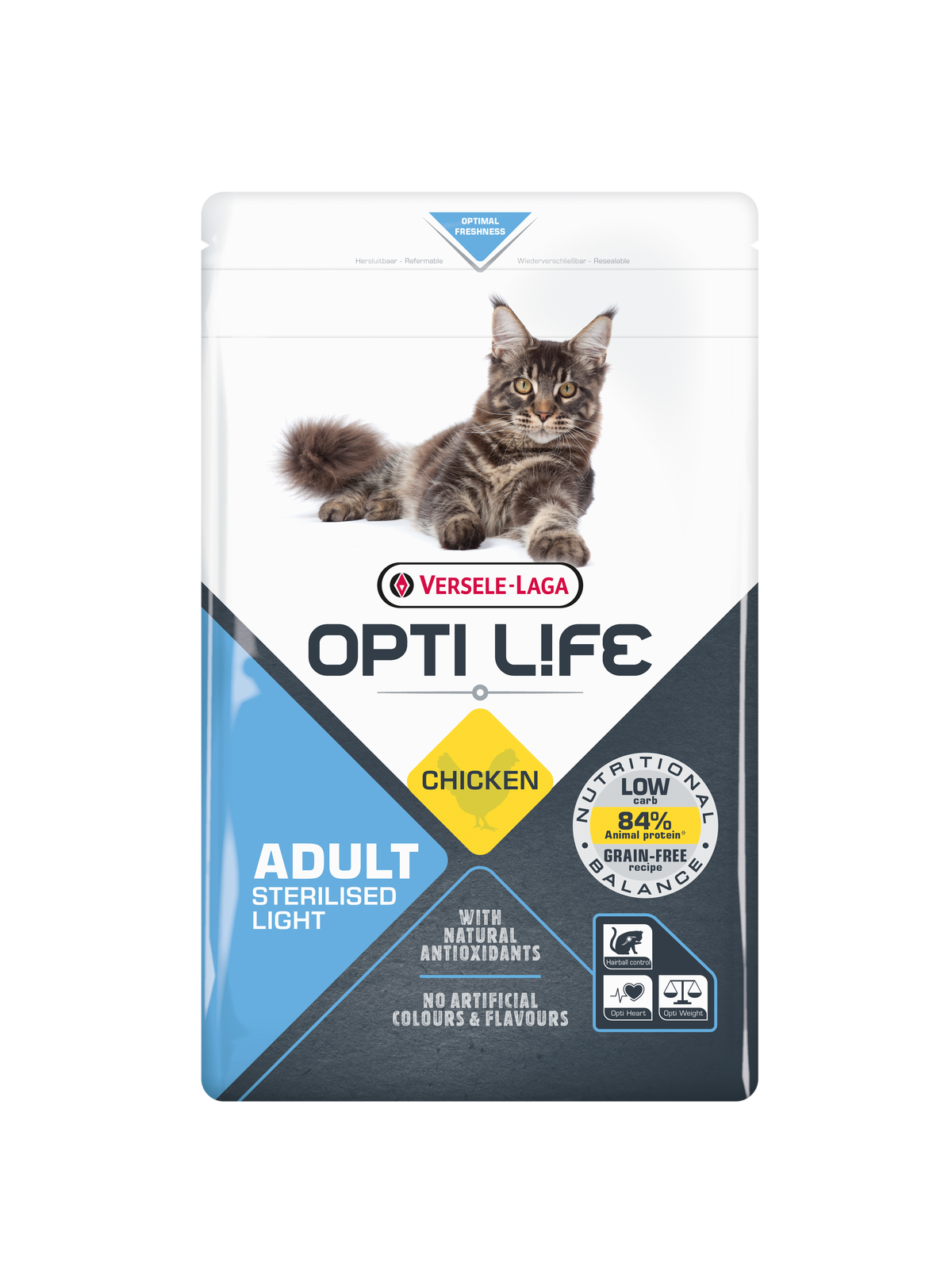 Nourriture légère pour chat stérilisé - Optilife
