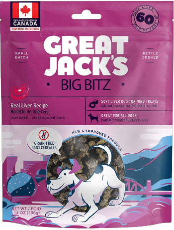 Gâteries Big Bitz sans grains pour chien