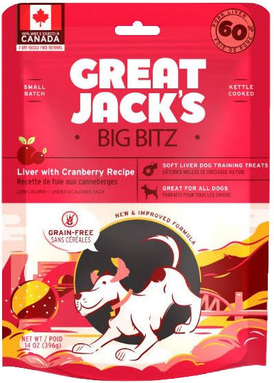 Gâteries Big Bitz sans grains pour chien