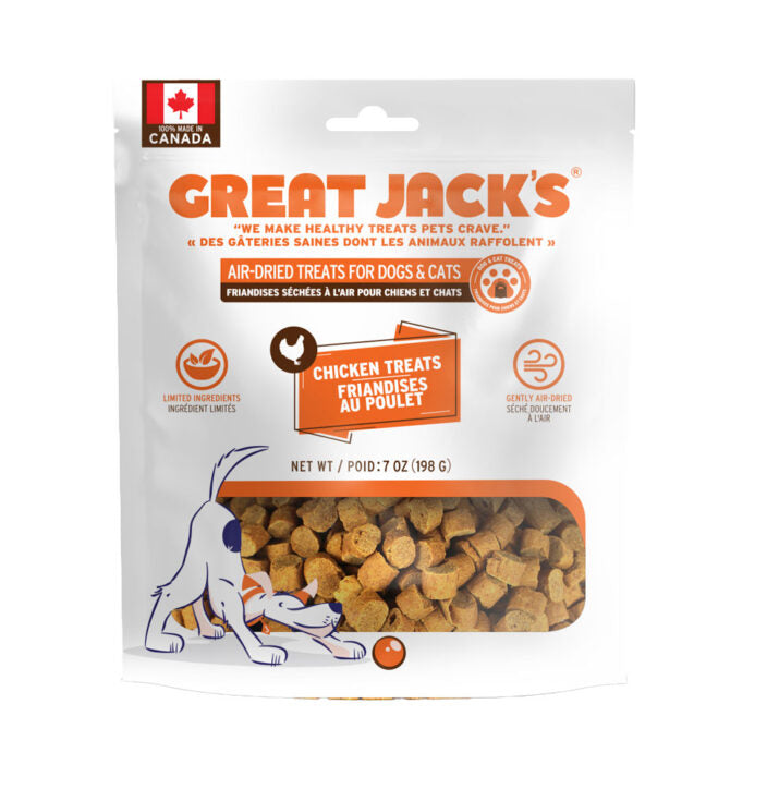 Gâteries séchées à l'air pour chien et chat