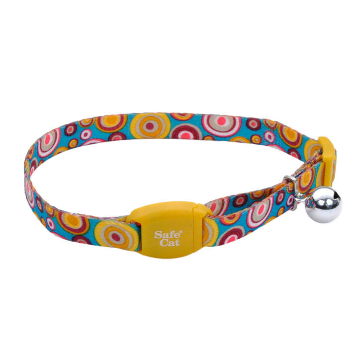 Safe Cat à motifs - collier ajustable à boucle magnétique pour chat