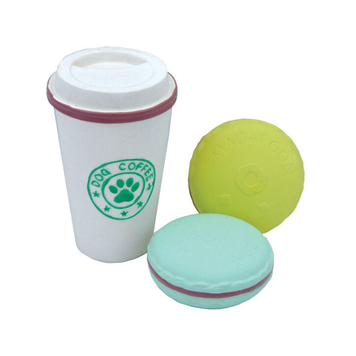 Ensemble de jouets en latex Li'l Pals tasse à café et biscuits 3,5 po (paquet de 3)