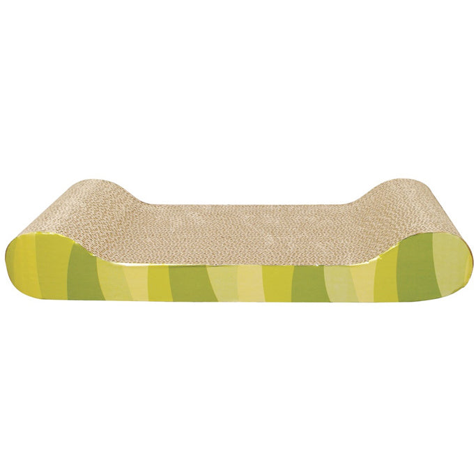 Griffoir Style avec herbe à chat, chaise longue, motif rayures jungle
