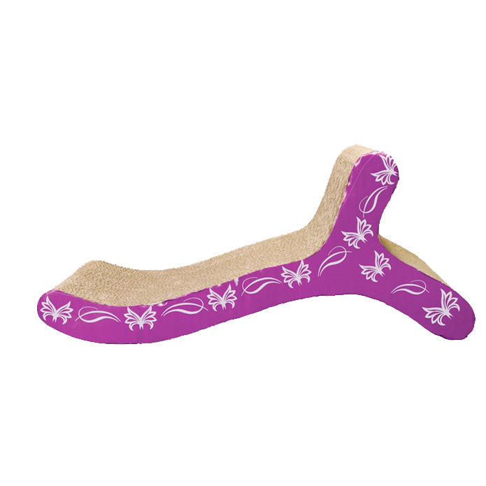 Griffoir Style avec herbe à chat, fauteuil, motif papillon