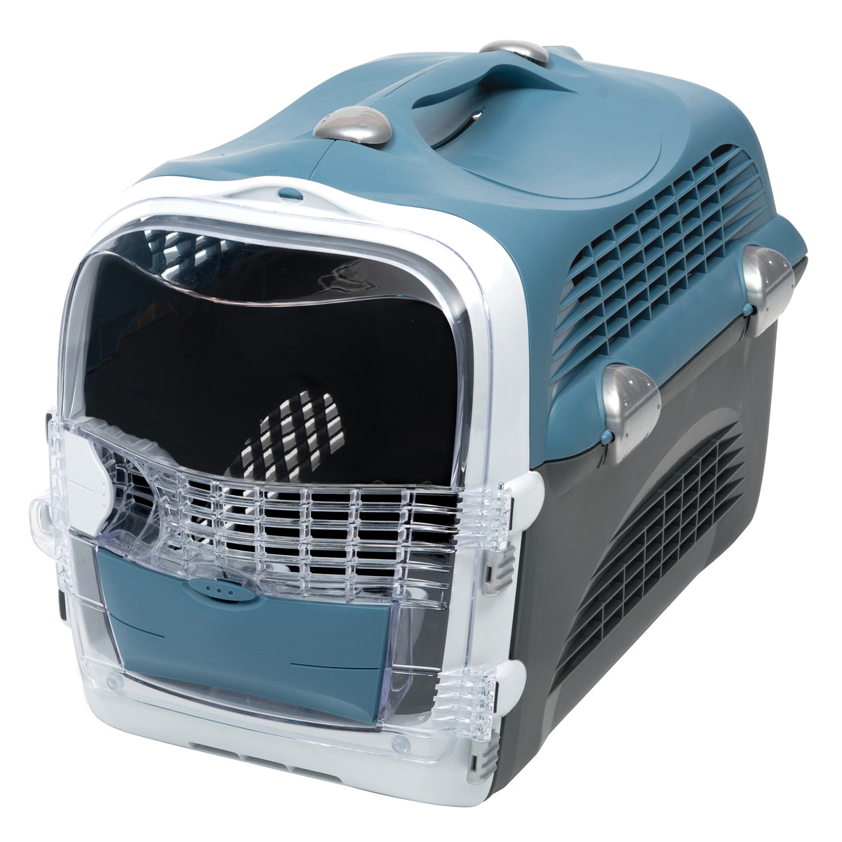 Cage de transport multifonctionnelle Cabrio bleu gris 51 x 33 x 35 cm pour chat