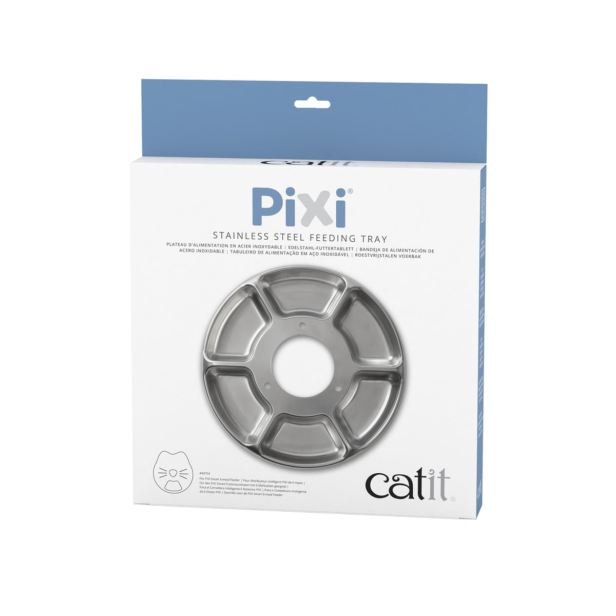 Plateau en acier inoxydable pour distributeur intelligent PIXI de 6 repas