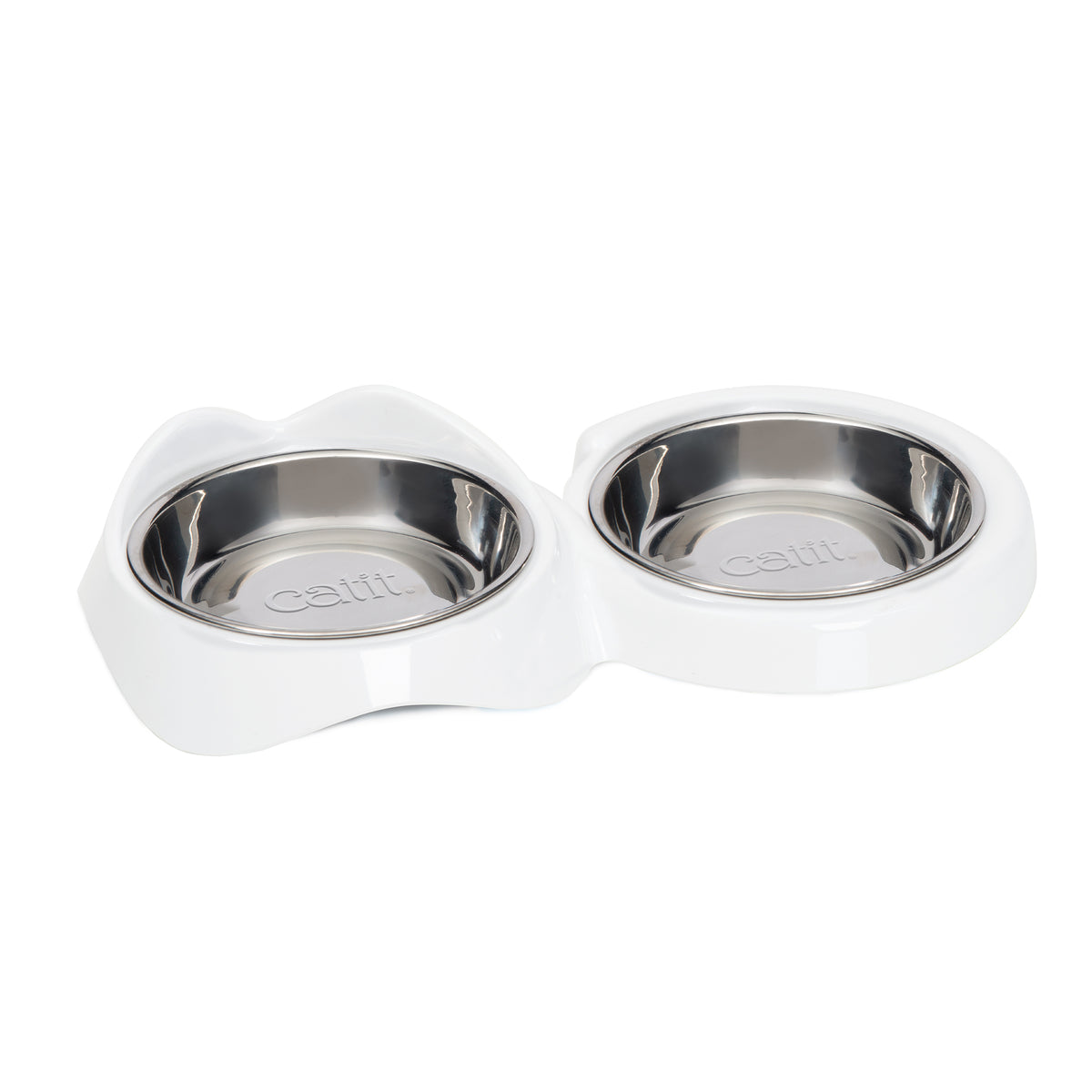 Bol de nourrissage PIXI double, blanc