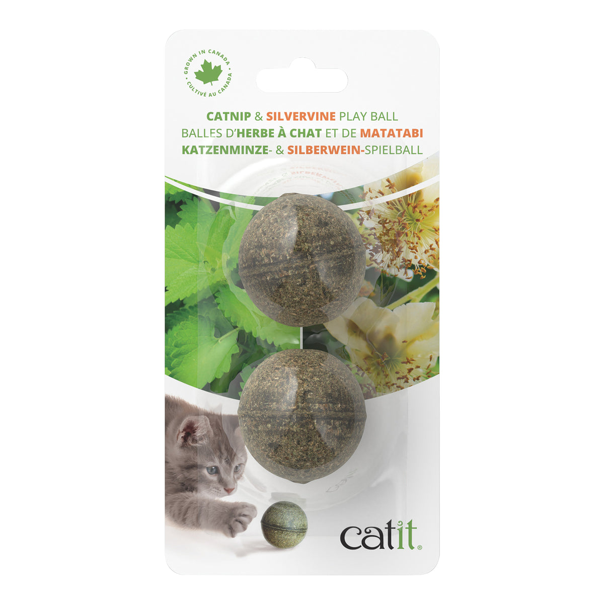 Balles d'herbe à chat et de matatabi (paquet de 2)