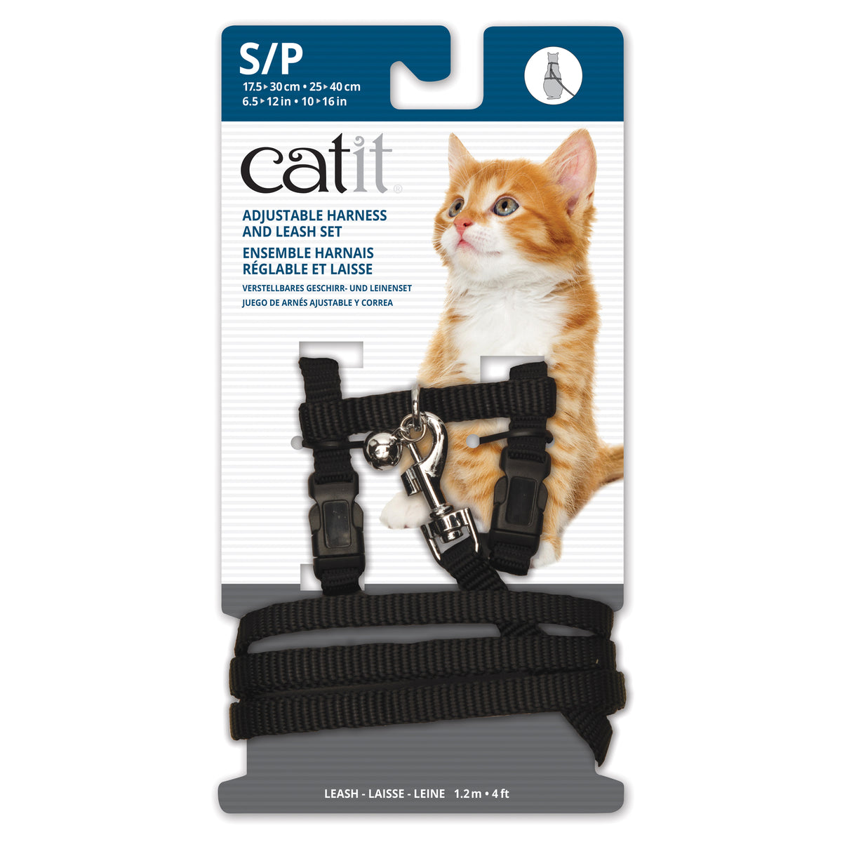 Ensemble harnais réglable et laisse en nylon pour chats