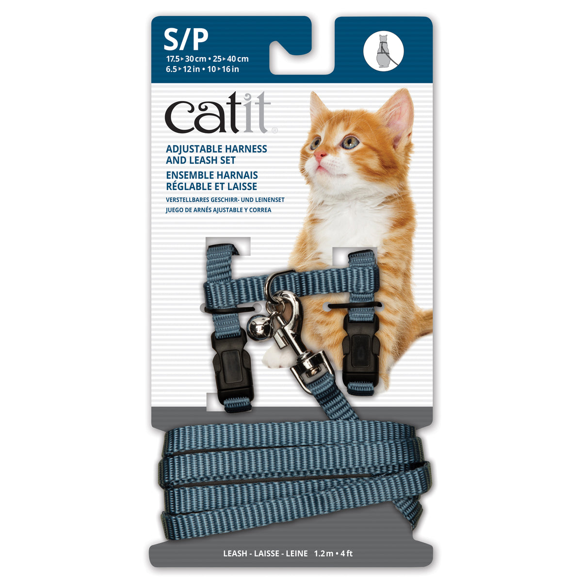 Ensemble harnais réglable et laisse en nylon pour chats