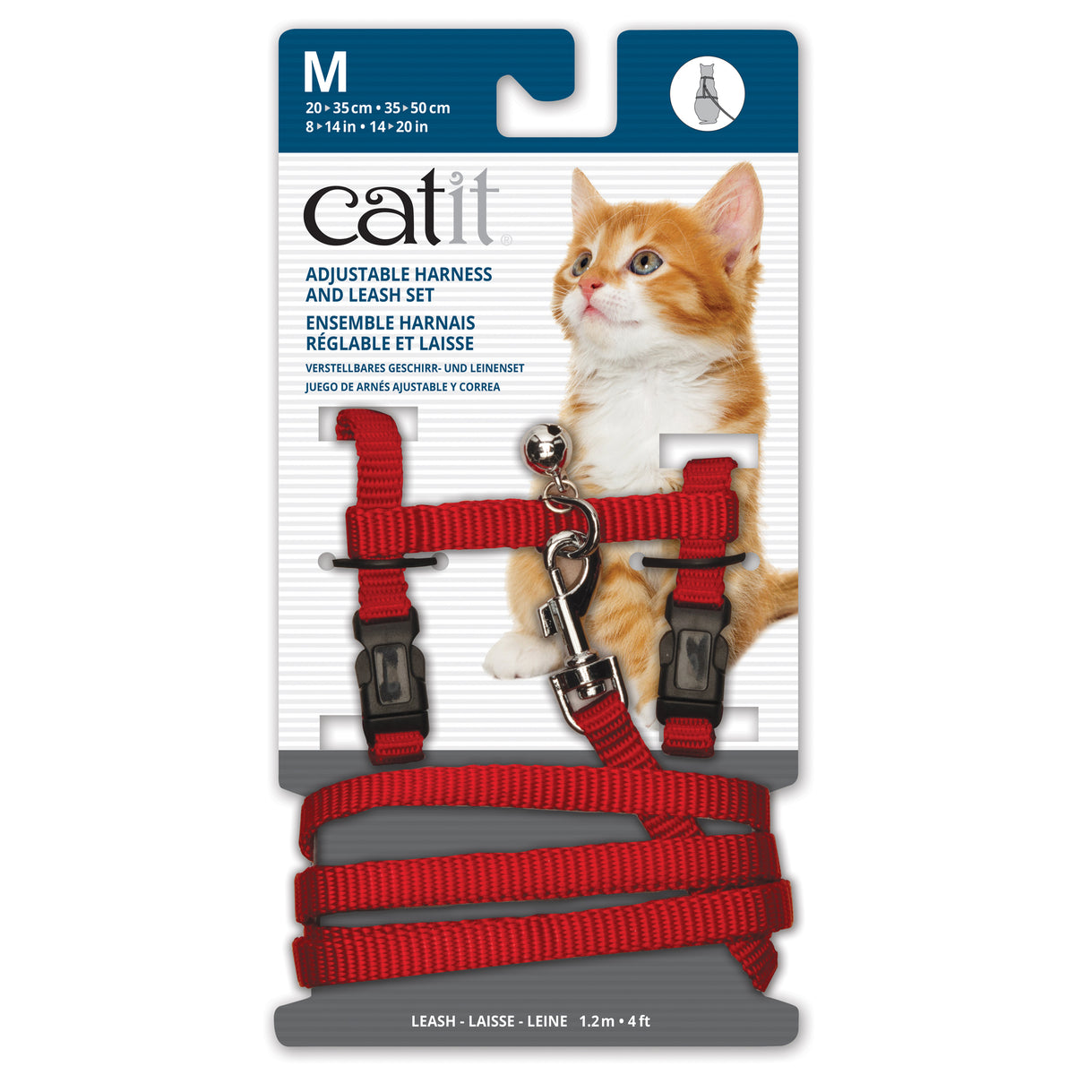 Ensemble harnais réglable et laisse en nylon pour chats