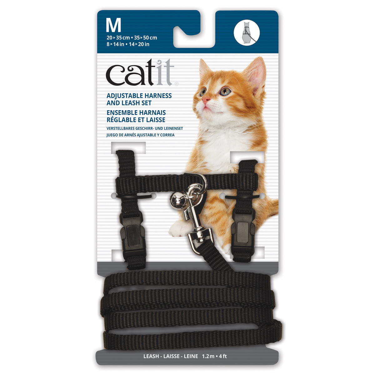 Ensemble harnais réglable et laisse en nylon pour chats