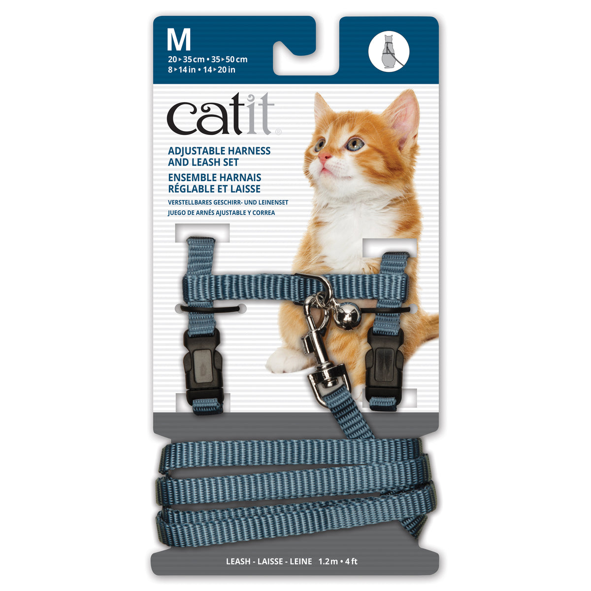 Ensemble harnais réglable et laisse en nylon pour chats