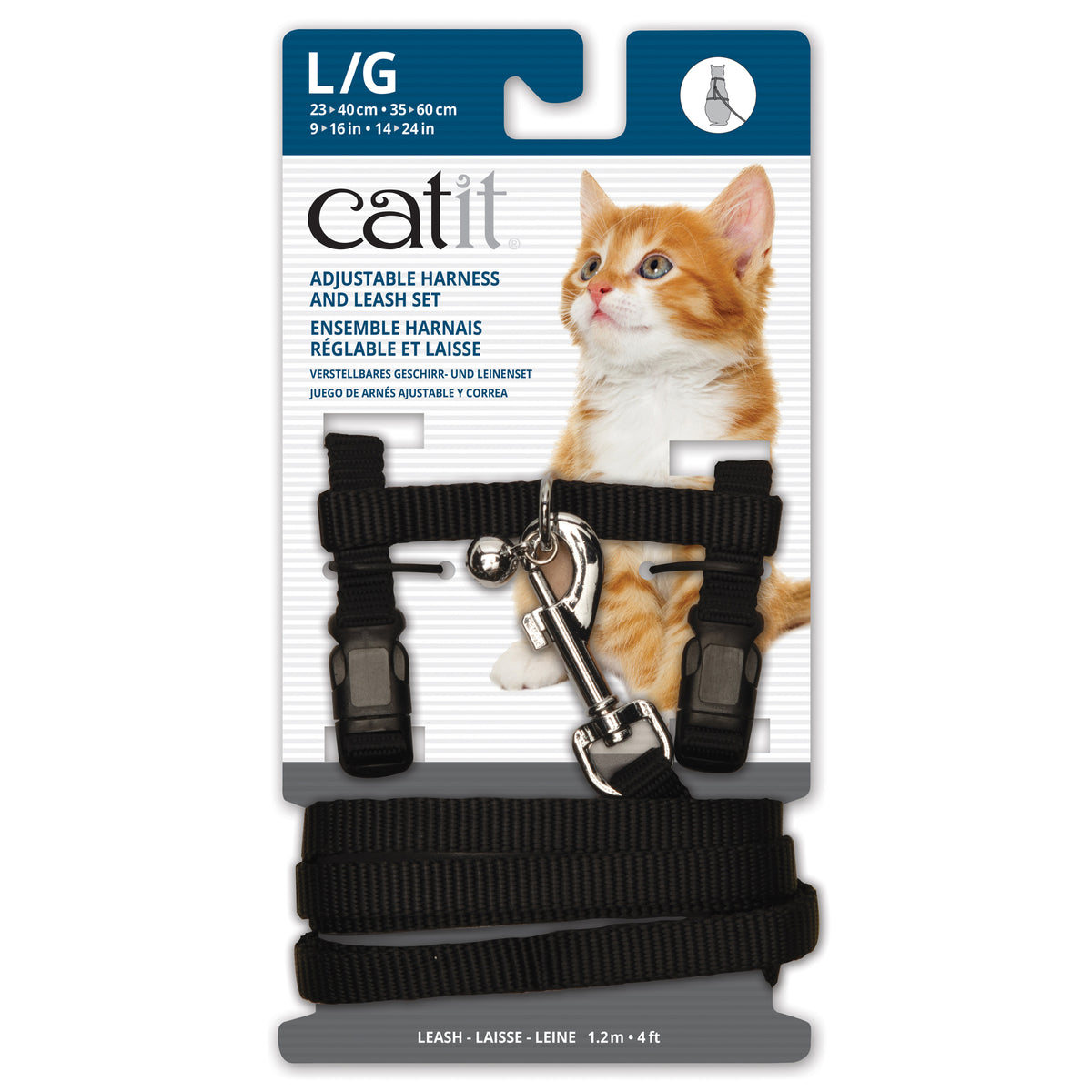 Ensemble harnais réglable et laisse en nylon pour chats