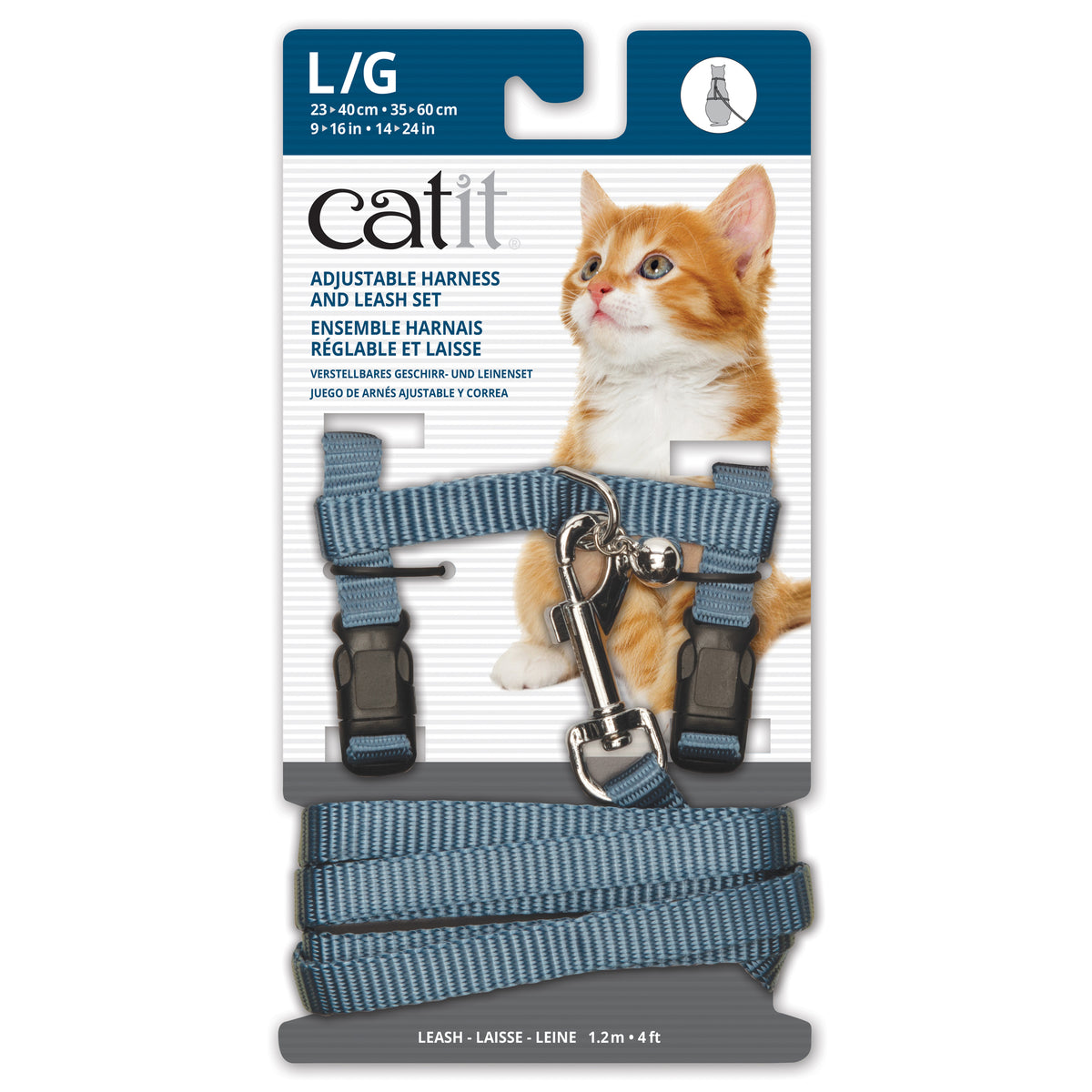 Ensemble harnais réglable et laisse en nylon pour chats