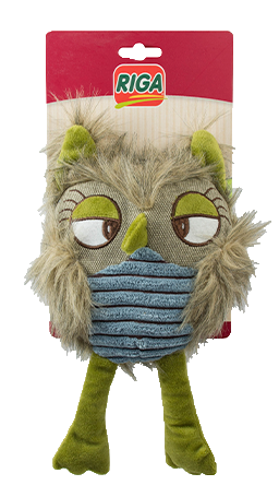 Peluche hibou 22 cm - jouet pour chien