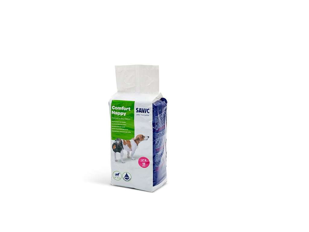 Couches pour chien Comfort Nappy (paquet de 12)