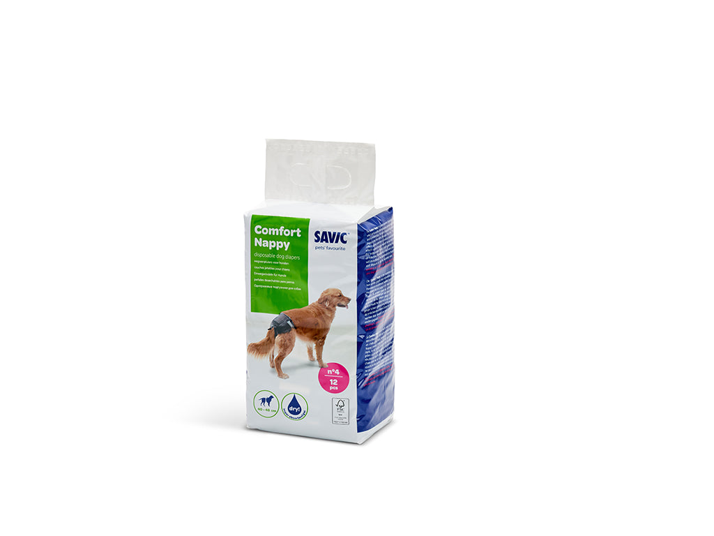Couches pour chien Comfort Nappy (paquet de 12)