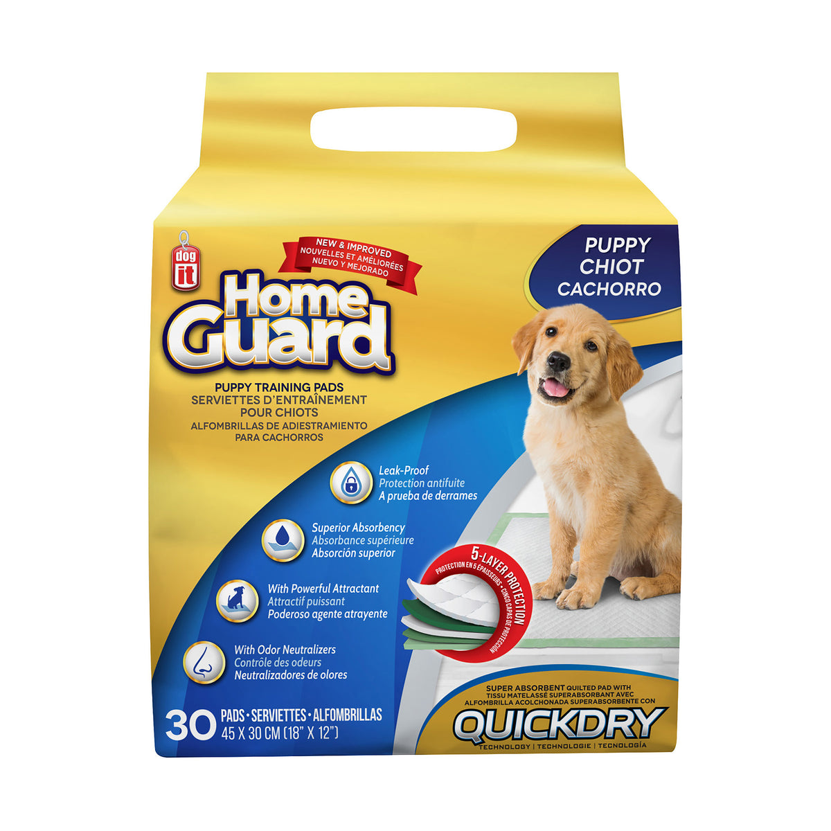 Serviettes d'entraînement Home Guard pour chiot (paquet de 30)