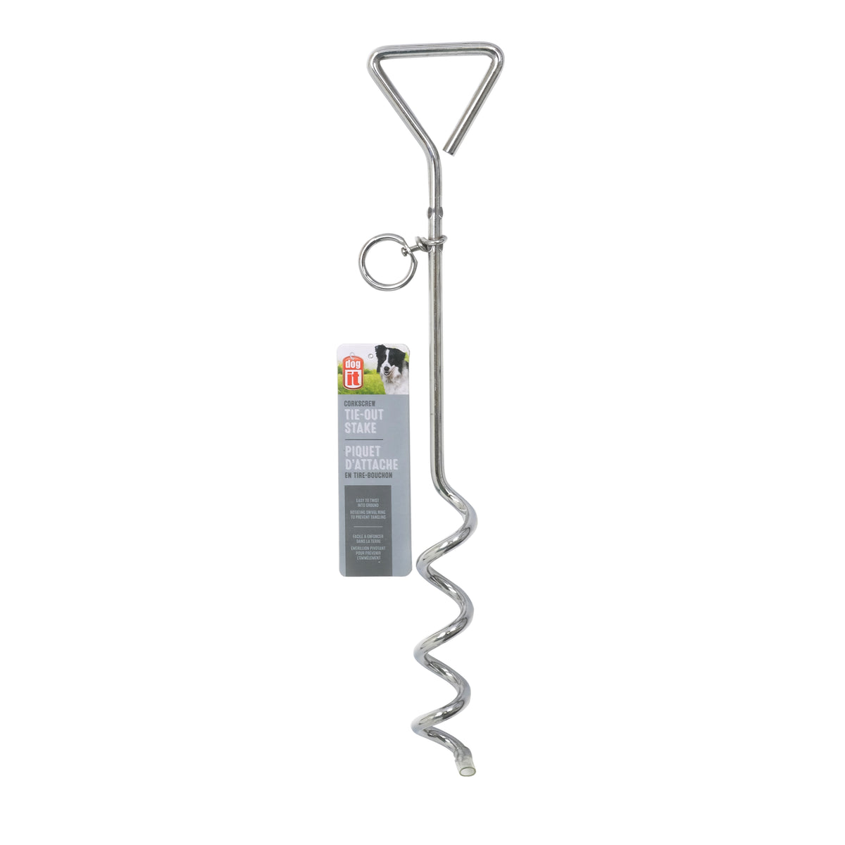 Piquet d'attache tire-bouchon, 9 mm x 40 cm