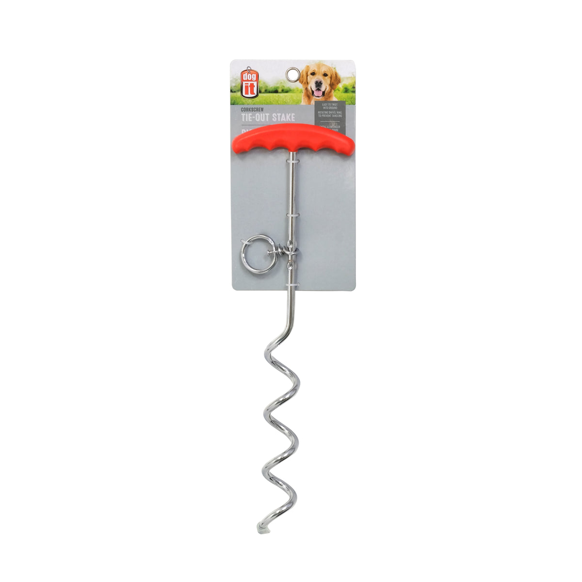 Piquet d'attache tire-bouchon, 9 mm x 40 cm