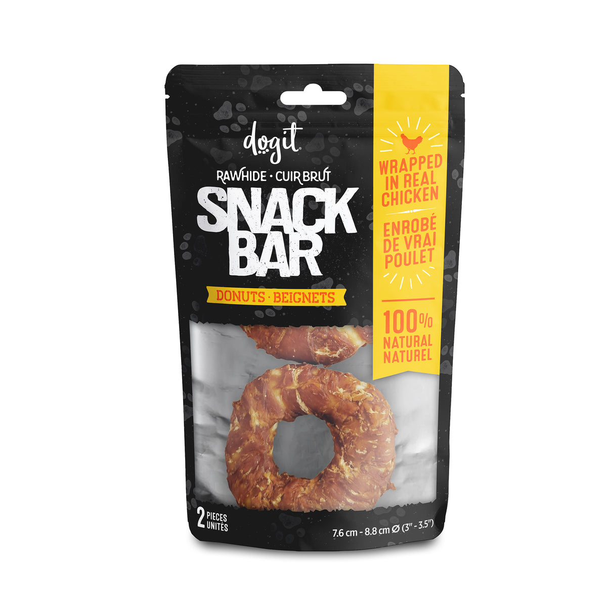 Beignets de cuir brut enrobés de poulet Snack Bar